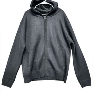 NWT PX Clothing - Men’s Navy Blue Full Zip Hooded Sweater - Size XXL